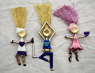 Made-in-the-USA Fused Acrylic Wacky Women Yoga, Golf, and Ballerina Pins