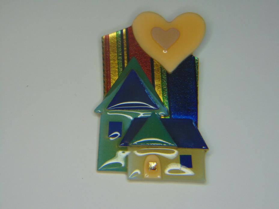 House pins by Lucinda heart pin brooch