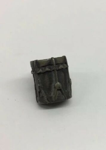 Unusual Pewter Drum 3/4” Tall Lapel Cap Pin