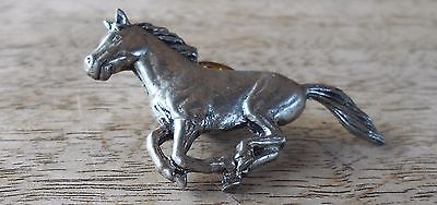 Pewter ~ Galloping Horse ~ Lapel Pin / Brooch ~