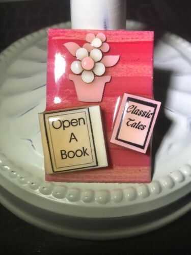 Book Pins by Lucinda 3D Collage Brooch - Open a Book Classic Tales