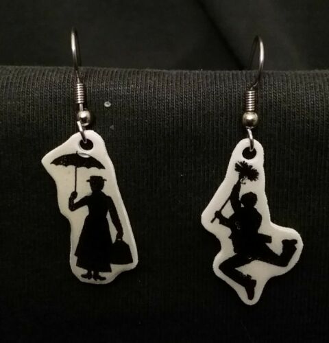 Mary Poppins Returns Silhouette Earrings jewelry Free Ship Bert chimney Sweep