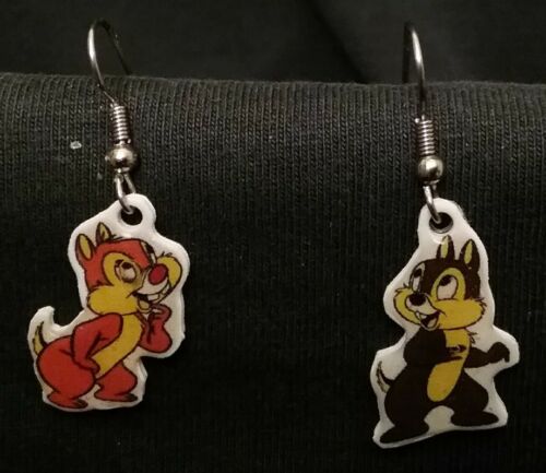 Chip & Dale Chipmunks Squirrels Earrings jewelry Fast Free Ship