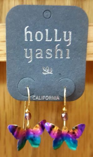Holly Yashi Rainbow Butterfly Earrings