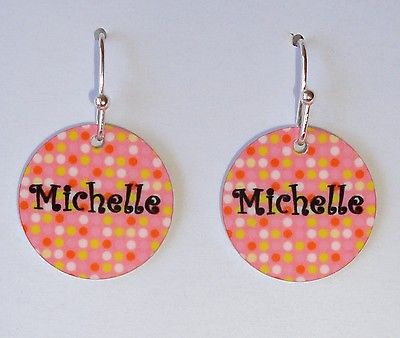 EARRINGS *PERSONALIZED* with YOUR NAME or PHOTO - Custom Charm Earrings - FUN!!