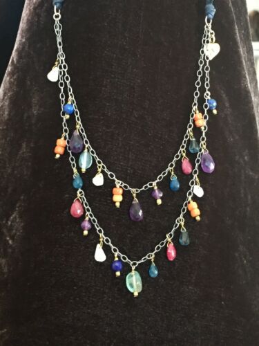 Sundance  Catalog Necklace Gemstone Peyote Bird