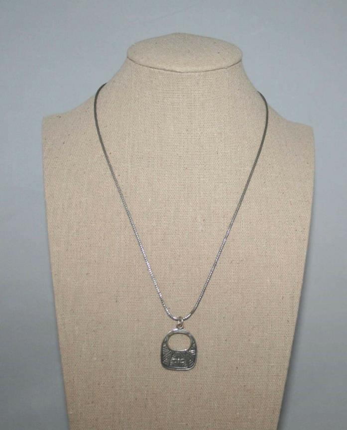 Silpada Sterling Silver HTF Etched Pendant Necklace N1929 - less than perfect