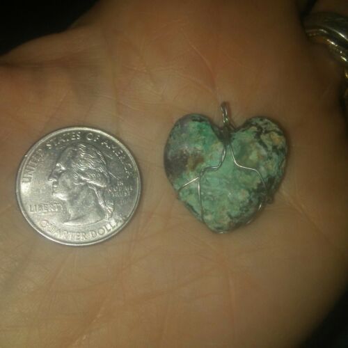 Hand Wire Wrapped Heart Shaped Pendant