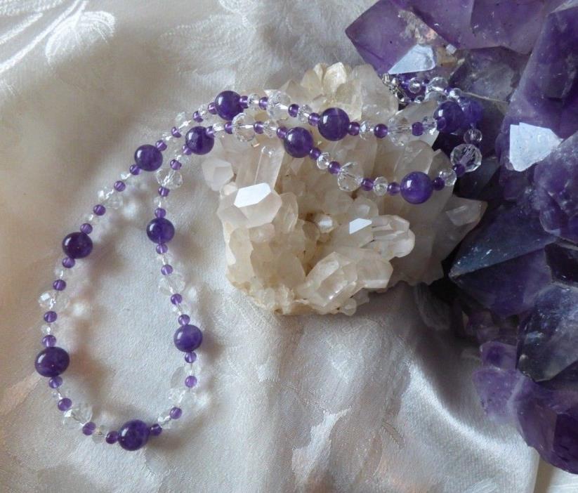 Handmade Amethyst Crystal Necklace 24