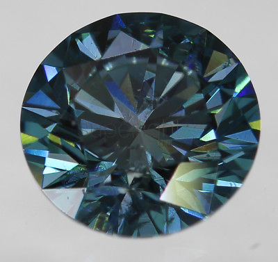 0.01 Carat Fancy Vivid Blue Round Brilliant Enhanced Natural Loose Diamond 1.34m