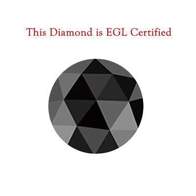 2.43 Cts 7.95-7.82x4.44 mm AAA Round Rose Cut Loose Treated Fancy Black Diamond