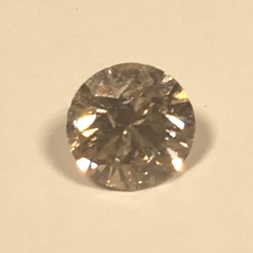 1/2 Carat .53 ct Loose Round Cut Brilliant Diamond I-1 clarity C3 Cognac Color
