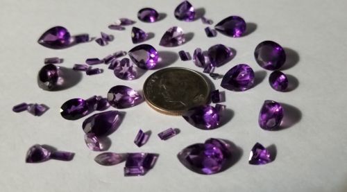 Genuine Amethyst 30.34TCW Loose Gemstones Mixed Shape Parcel