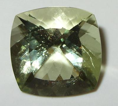 21.88ct VALUABLE NATURAL TANZANIAN PASTEL GREEN AQUAMARINE SQ CUSHION CUT