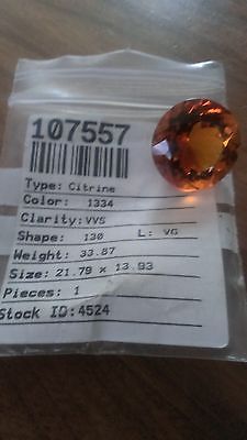 Beautiful Orange Yellow Citrine Collector Stone 33.87 carat