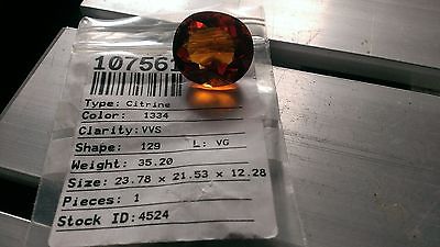 Beautiful Orange Yellow Citrine Collector Stone 35.20 carat