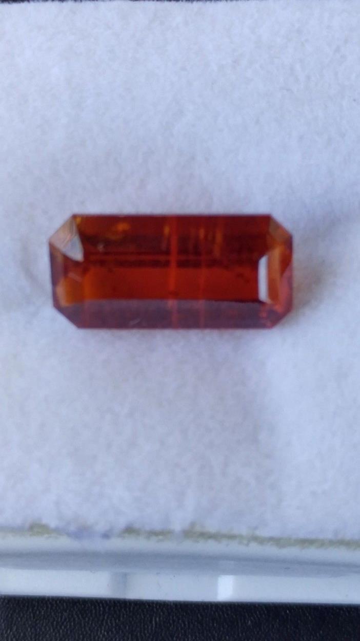 4.5 ct. Natural Earth-Mined Bright Orange Kyanite Custom Cut Emerald