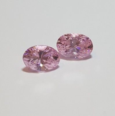 PINK CZ'S  6X4mm OVAL MATCHING PAIR!  FULL OF FIRE!