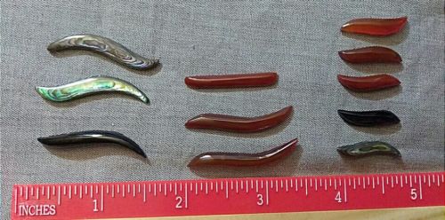 Mixed Lot 11 Odd Shape Stones For Jewelry Making. Abalone/Carnelian/Onyx