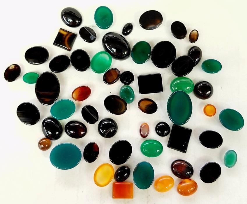 LOT OF 100 CARATS OF ASSORTED LOOSE GEMSTONE VARIED SIZES AND SHAPES CABOCHON