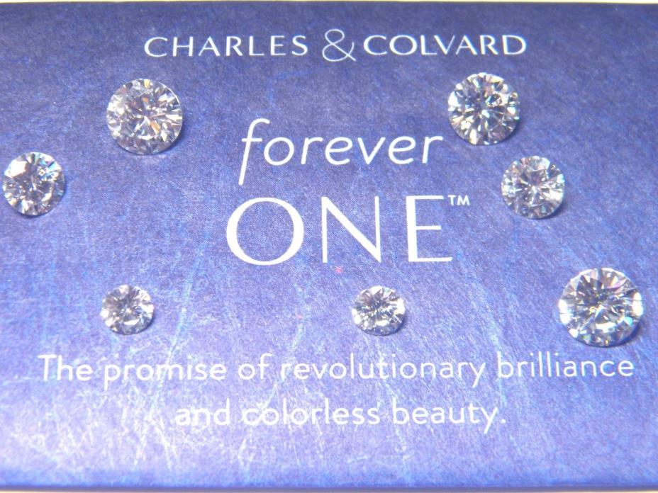 Forever One Moissanite Rnd 1/4 to 3 ct Loose Jewel Charles Colvard Colorless DEF