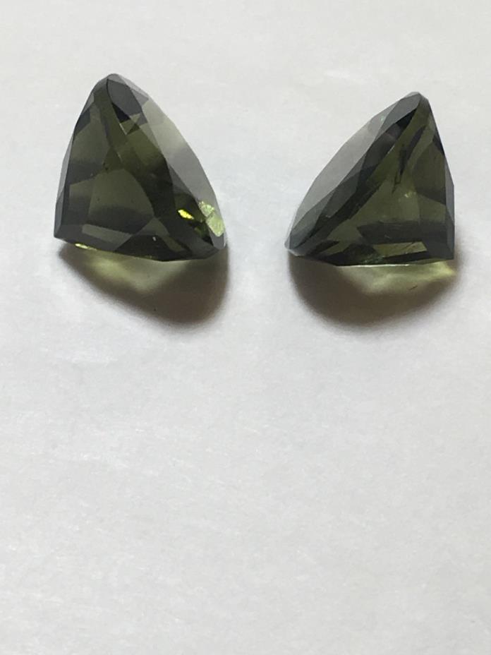 6.47ctw CZECH MOLDAVITE MATCHING PAIR #78