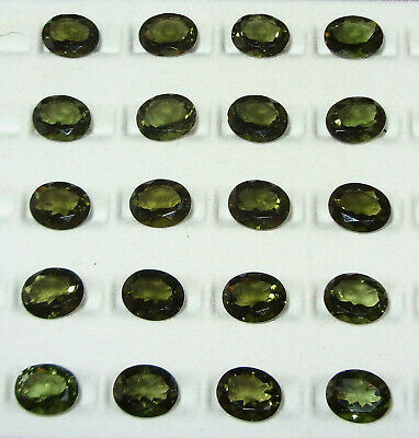 55.10ct Lot 20pcs 11x9mm Natural Czechoslovakia Moldavite Oval Cut $8ct SPECIAL