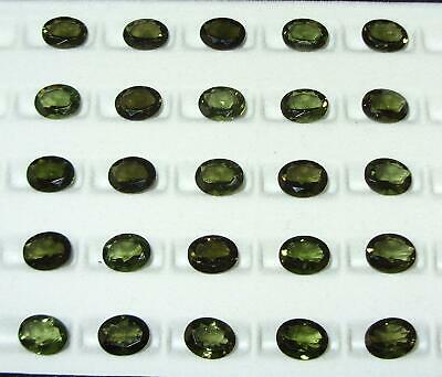 50.25ct Lot 25pcs 10x8mm Natural Czechoslovakia Moldavite Oval Cut $8ct SPECIAL