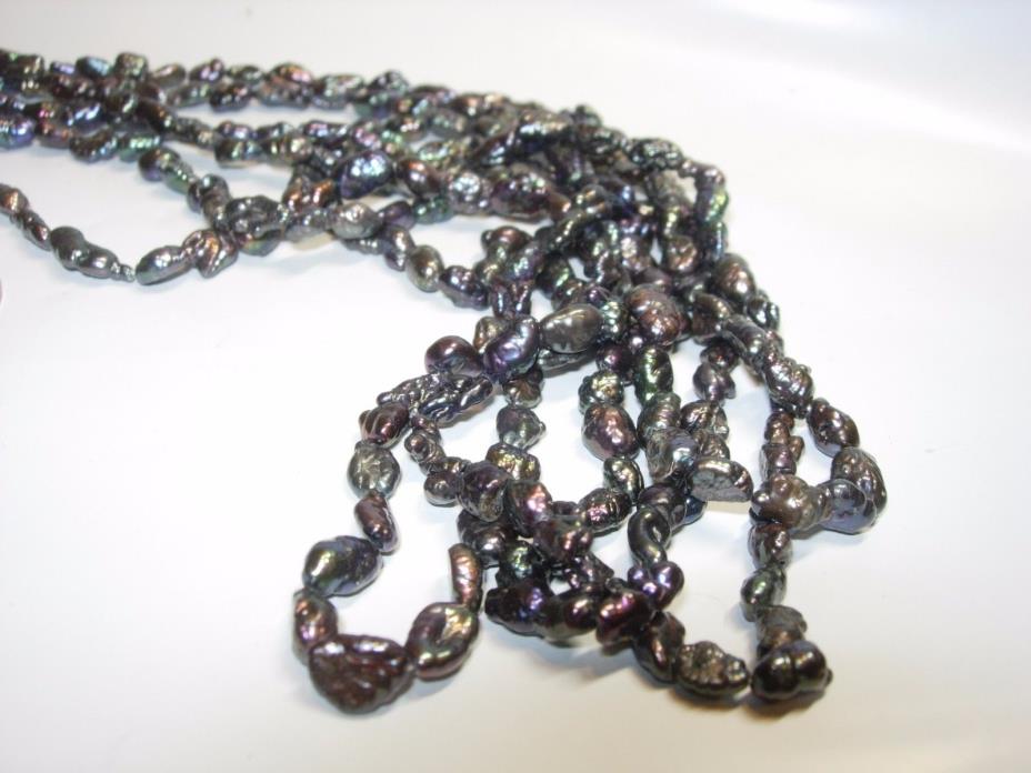 Freshwater Cultured Seed Pearls Beads Natural black 40 Grams Unstrung necklace
