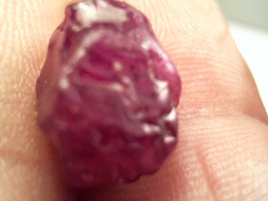 10.50CT . RED VIOLET ROUGH DIAMOND - GEM GRADE TRANSPARENT RARE  13X11X8MM.