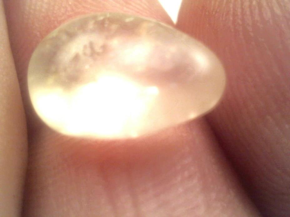 7.30 CT. ROUGH DIAMOND PEAR GEMSTONE. TRANSPARENT CAB GEM.  UNCUT  UNPOLISHED