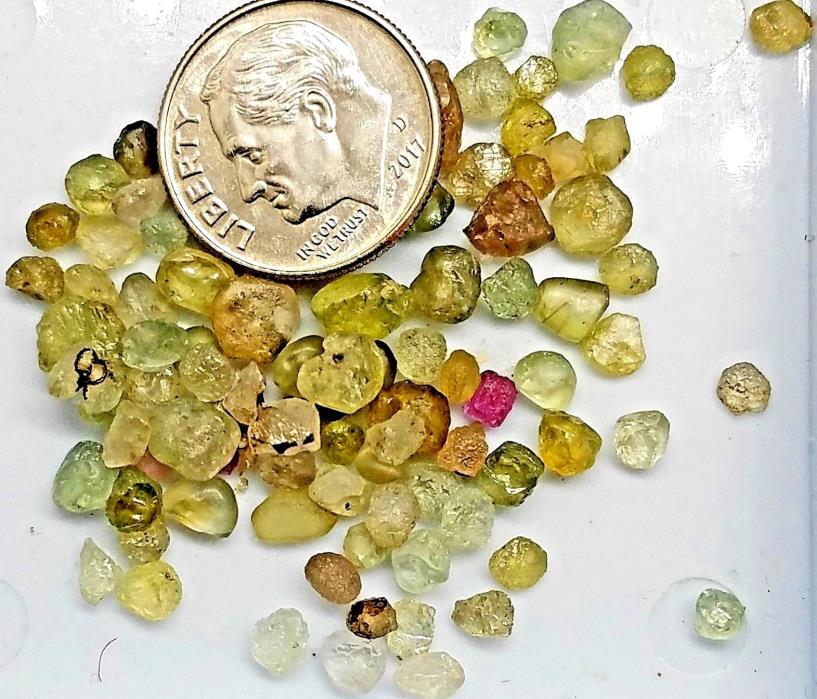 8-15 Beautiful Natural Montana Sapphire Crystals Facet Rough per 5+ Carat Lot