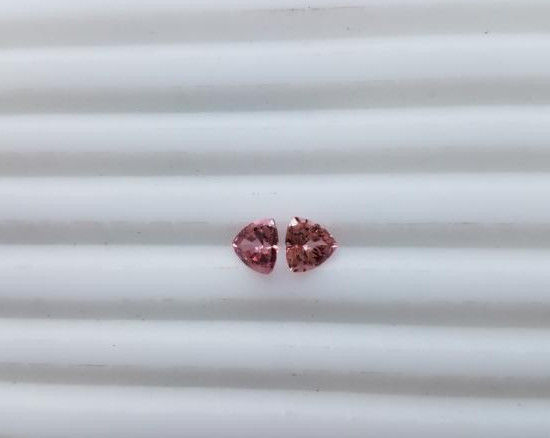 2 Natural Spinels, Untreated, Light Pink, Trillions,.96CTW, Located in USA