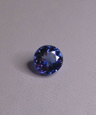 1.11ct Natural Tanzanite 6.26mm Round Excellent Purple Blue color