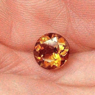 Excellent 1.8CT Rare Golden Color Untreated Natural Tourmaline 7mm Round