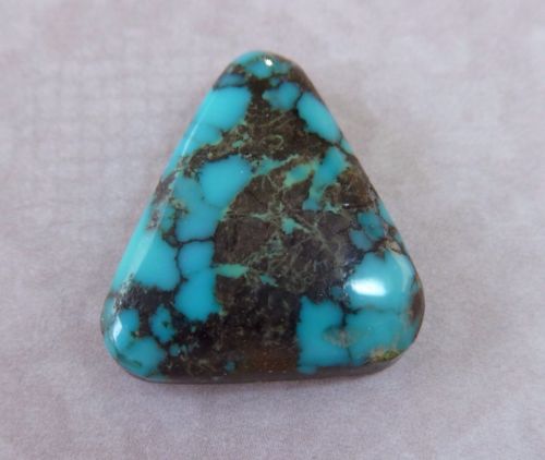 Natural Red Mountain Spiderweb Turquoise Cabochon, Old Stock, 8.5 carats