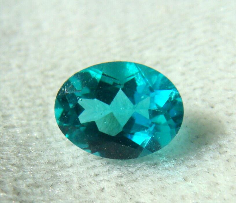 Peacock Blue Helenite - Very Rare Old Stock - 8 x 6 Oval - 1.14 Ct
