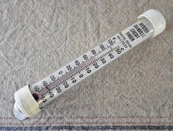 Vintage Hyster Danville Credit Union Danville Illinois Thermometer  Advertising