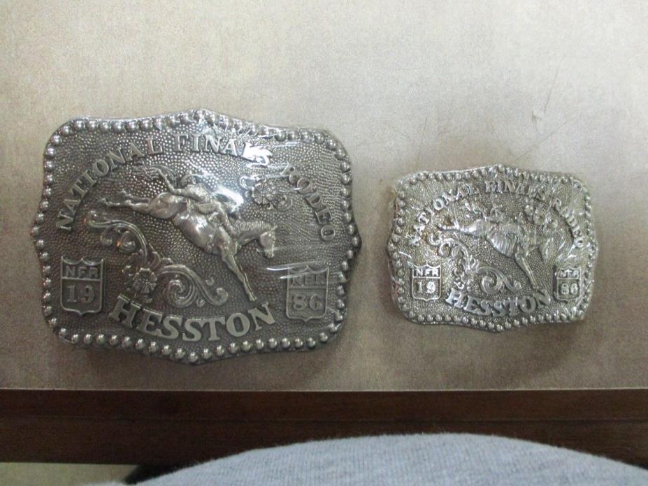 1986 Hesston NFR Adult & Woman's/Childs Belt Buckle You get 2 Buckles