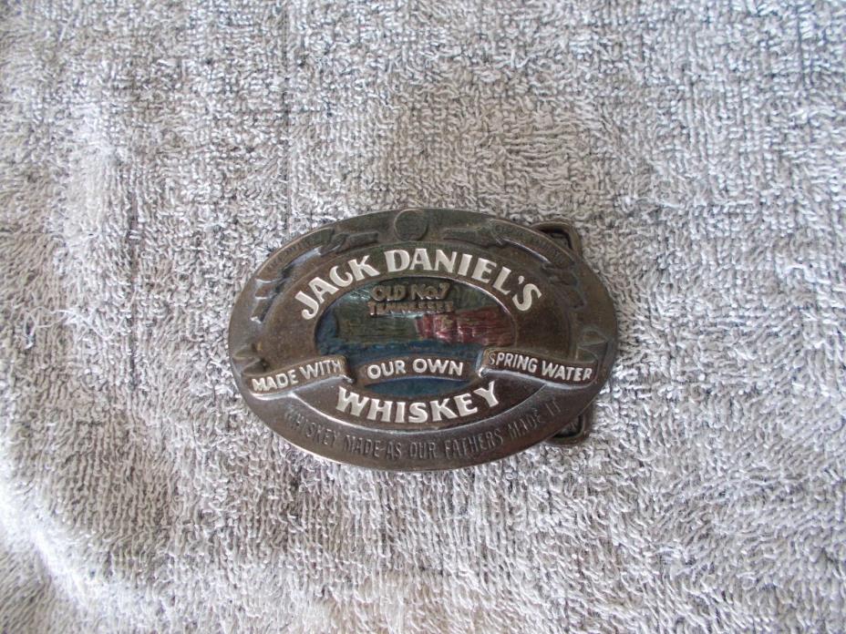 Jack Daniels Belt Buckle Old No. 7 Whiskey Tennessee Great Condition