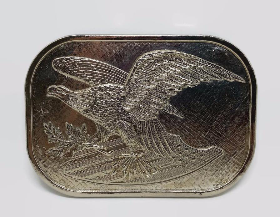 Metal Eagle Holding Arrows & A Olive Branch American Shield Belt Buckle B07218