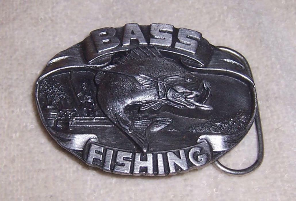Bass Fishing 1986 Siskiyou Metal Belt Buckle