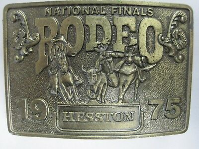 National Finals Rodeo Hesston 1975 NFR Adult Cowboy Buckle, Vintage