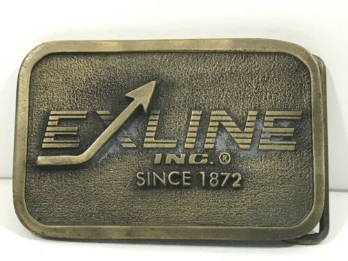 Exline Inc Since 1872 Company Belt Buckle Hit Line U.S.A 3 inch