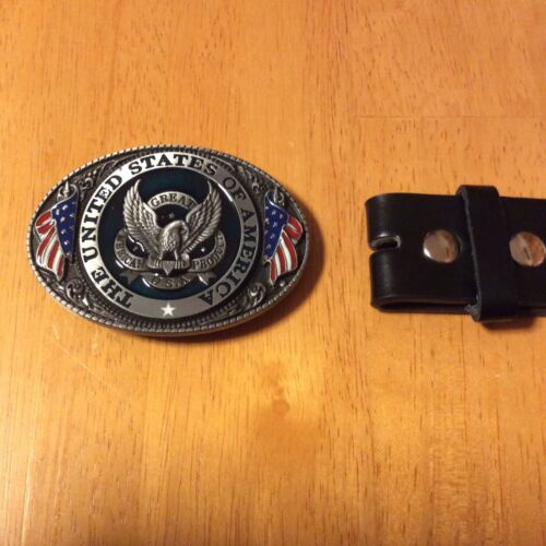 NEW USA American Flag And Eagle Belt Buckle