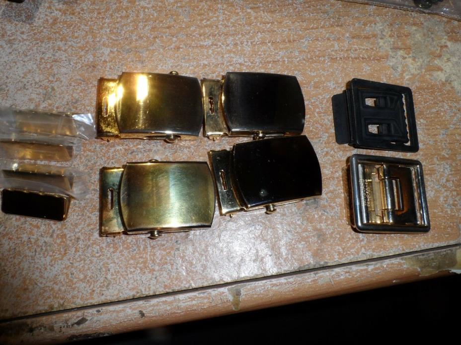 Military lot of belt buckles