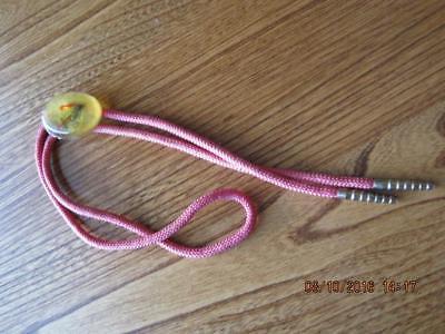 Vtg FLY FISHERMEN'S TIED FISHING FLY in Oval Tranlucent Lucite BOLO Tie