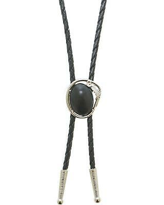 Western Express Men's Stone Bolo Tie Black