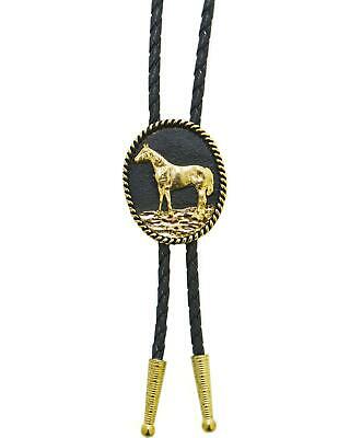 Western Express Men's Standing Horse Bolo Tie Gold