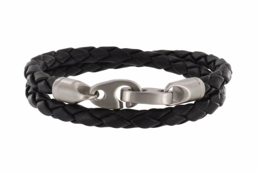 Sailormade-Nautical Double Leather Bracelet-Black XL-17